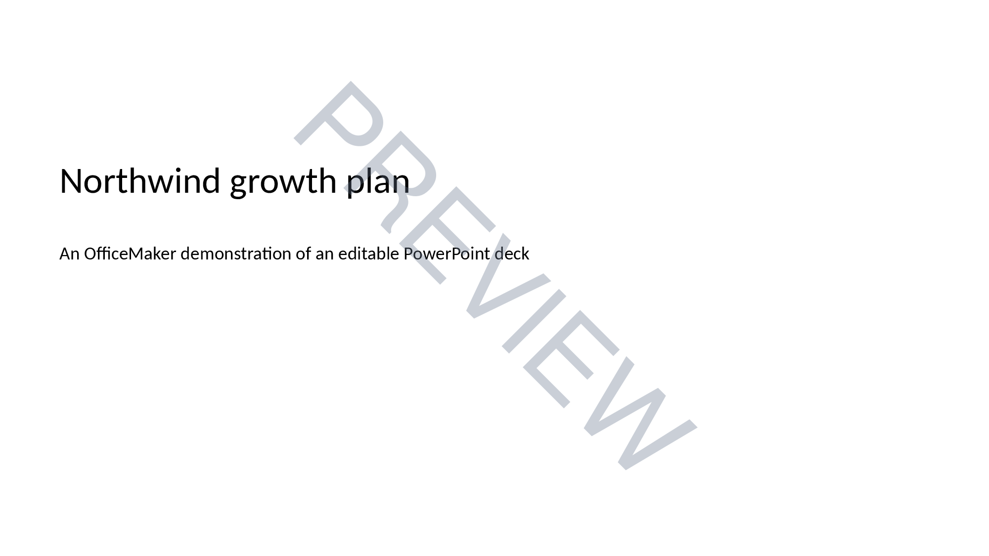 Preview of the title slide from the generated PowerPoint deck